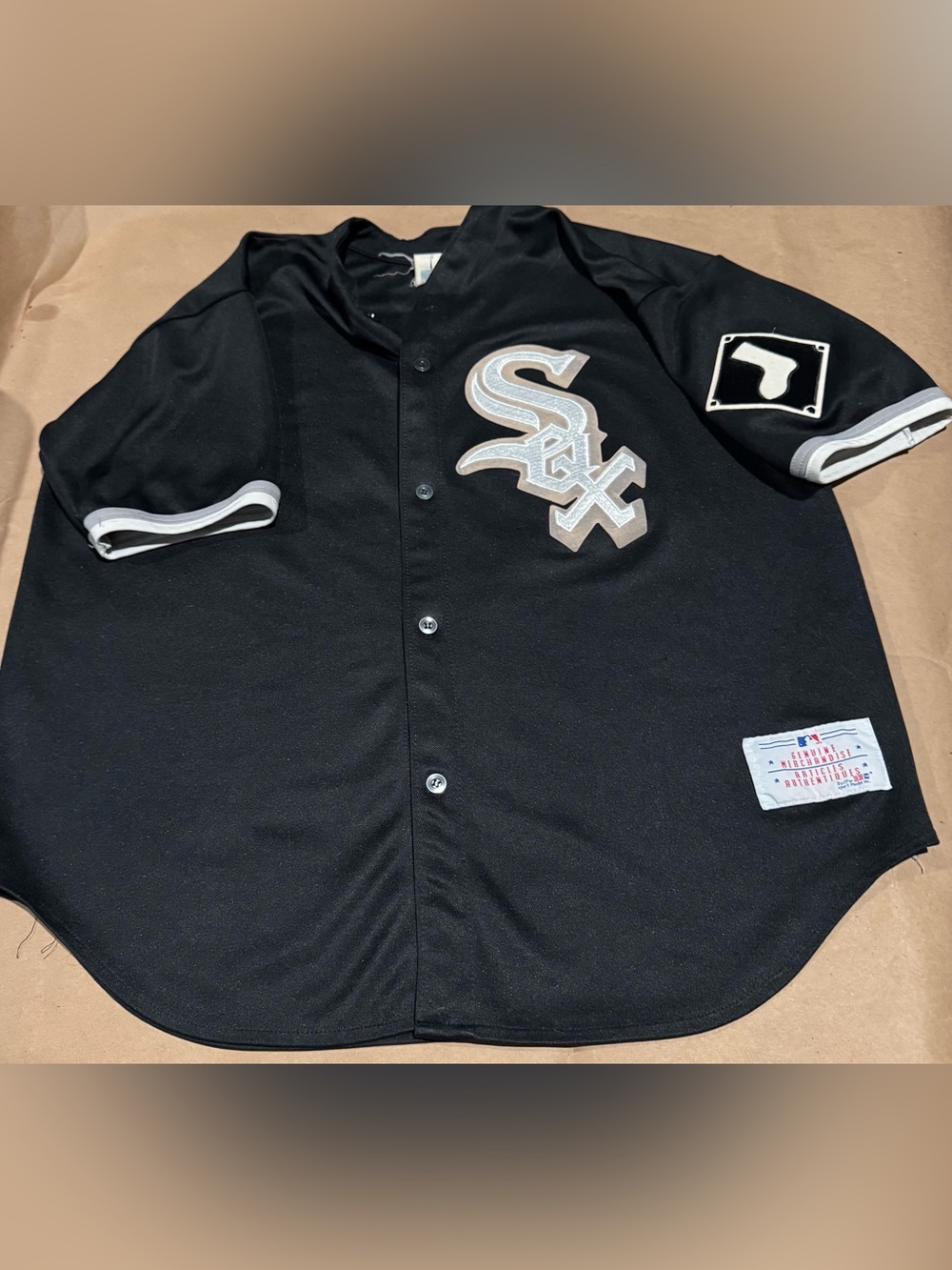 Vintage 90s Chicago White Sox CCM Maska Baseball Jersey Black XL Made in Canada